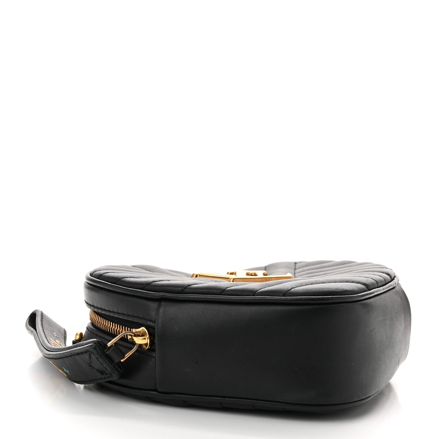 Calfskin New Wave Heart Bag Black