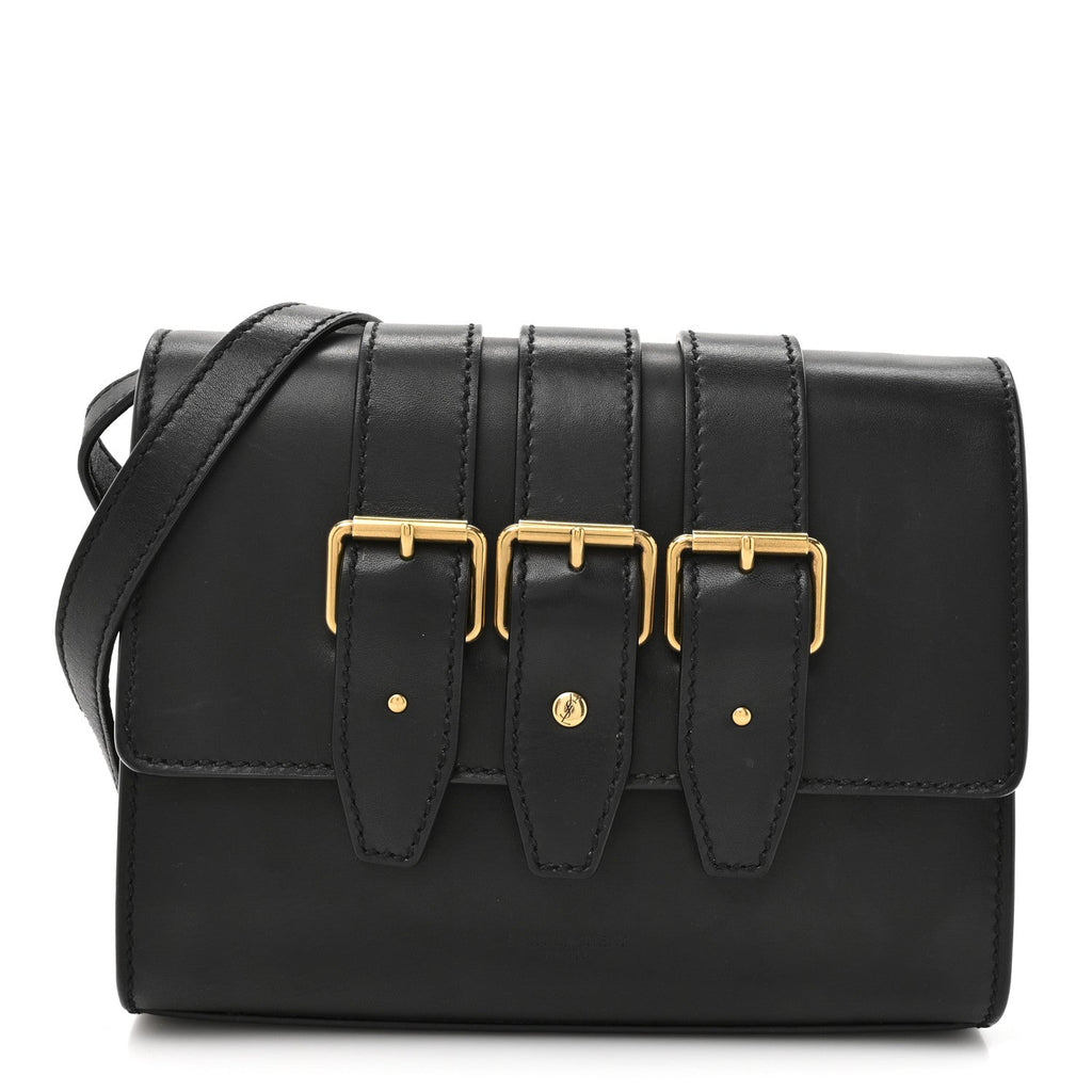 Smooth Calfskin Nico Shoulder Bag Black