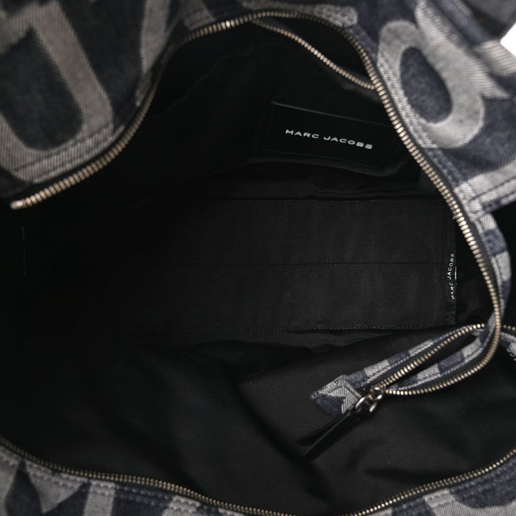 Denim Jacquard Large The Monogram Tote Bag Denim Blue