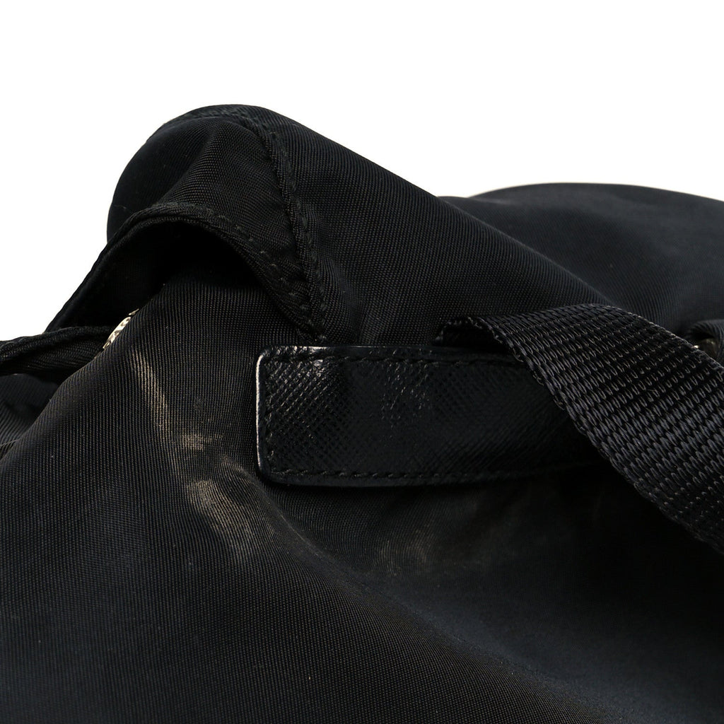Tessuto Nylon Saffiano Small Backpack Black