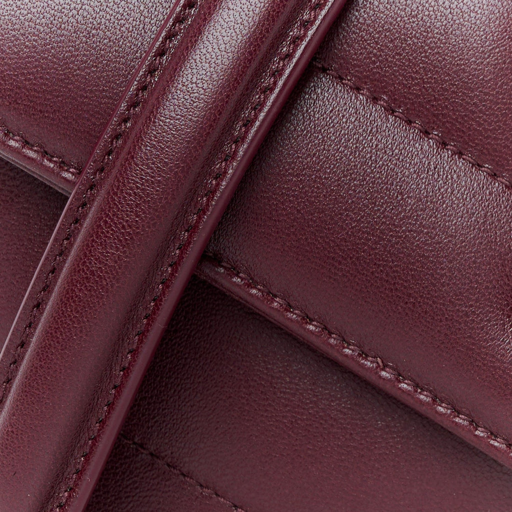 Lambskin Chevron Quilted Mini Loulou Rouge Cabernet