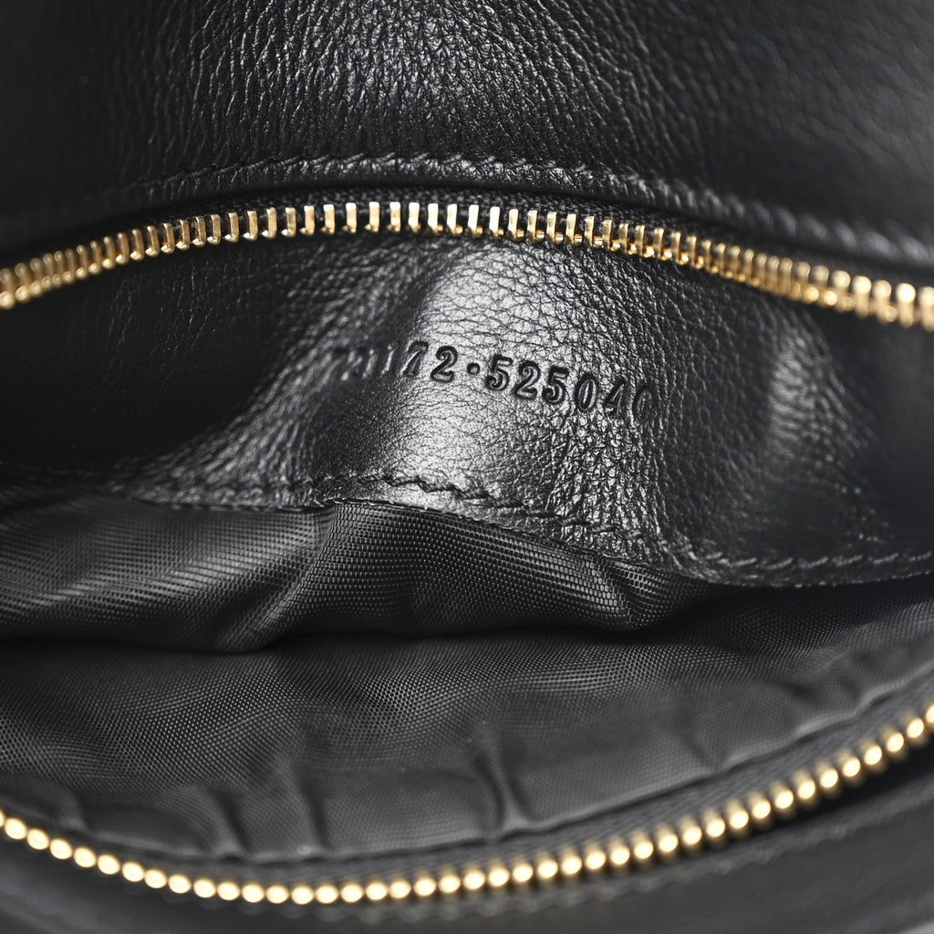 Roxy Calfskin Web Medium Studded Blondie Shoulder Flap Bag Black