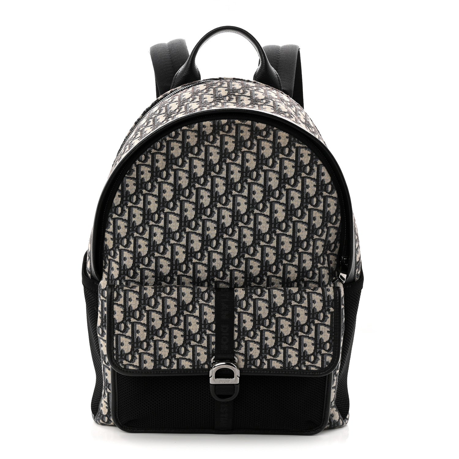 Oblique Calfskin 8 Backpack Beige Black