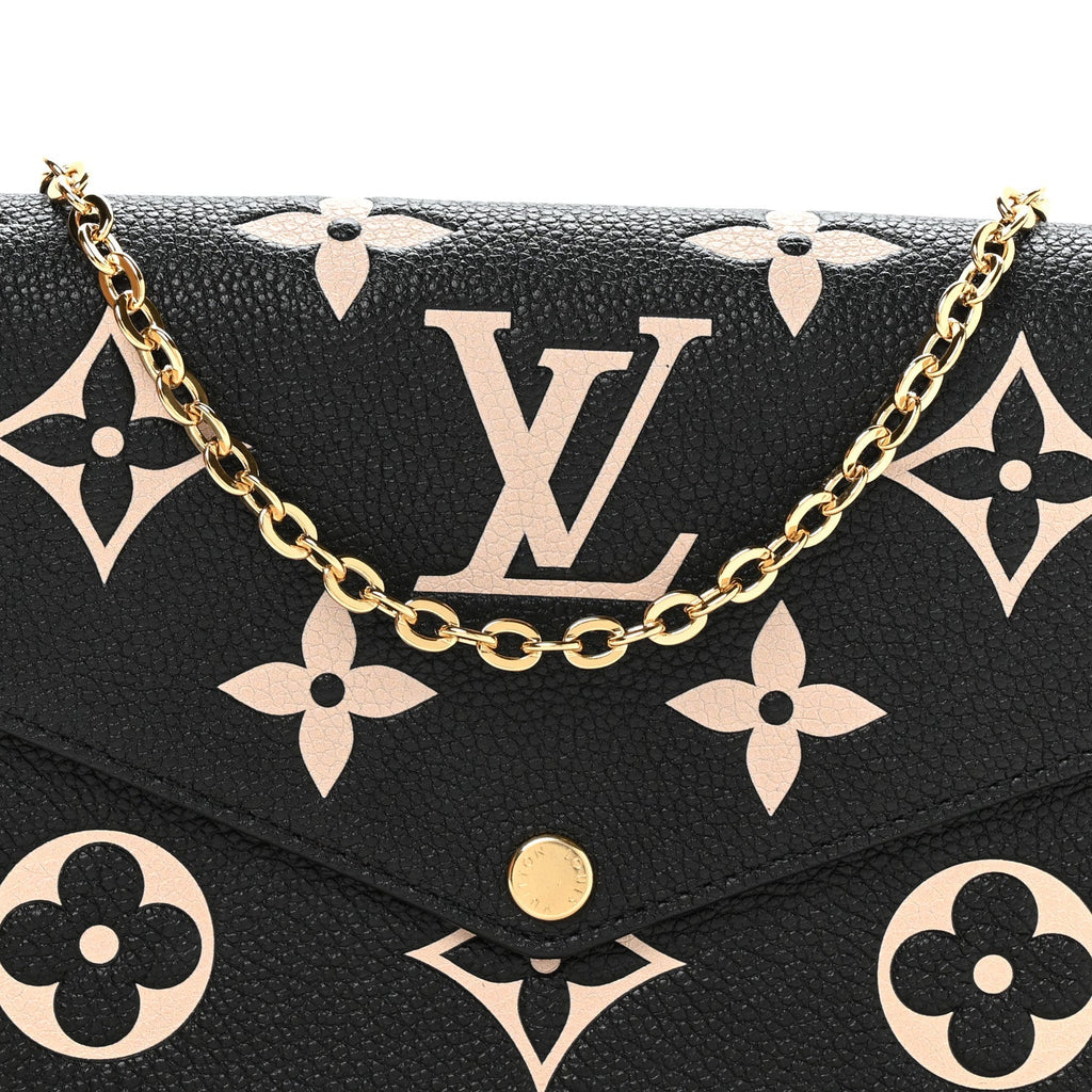 Empreinte Monogram Giant Felicie Pochette Black Beige