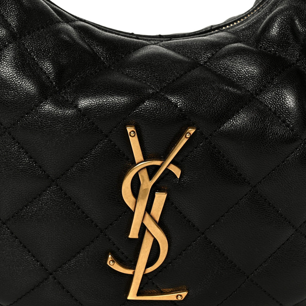 Lambskin Quilted Icarino Bag Black