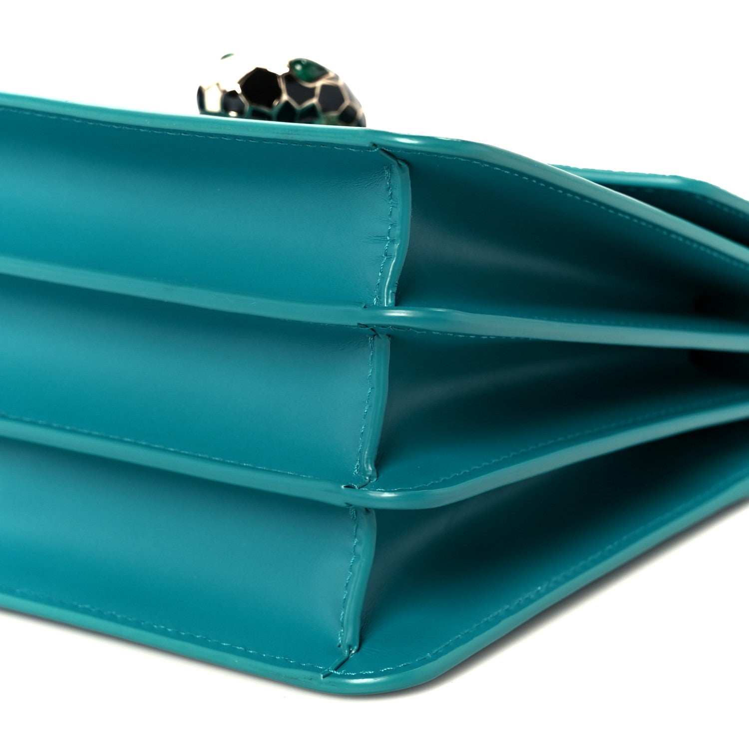 Calfskin Galuchat Serpenti Forever Crossbody Turquoise