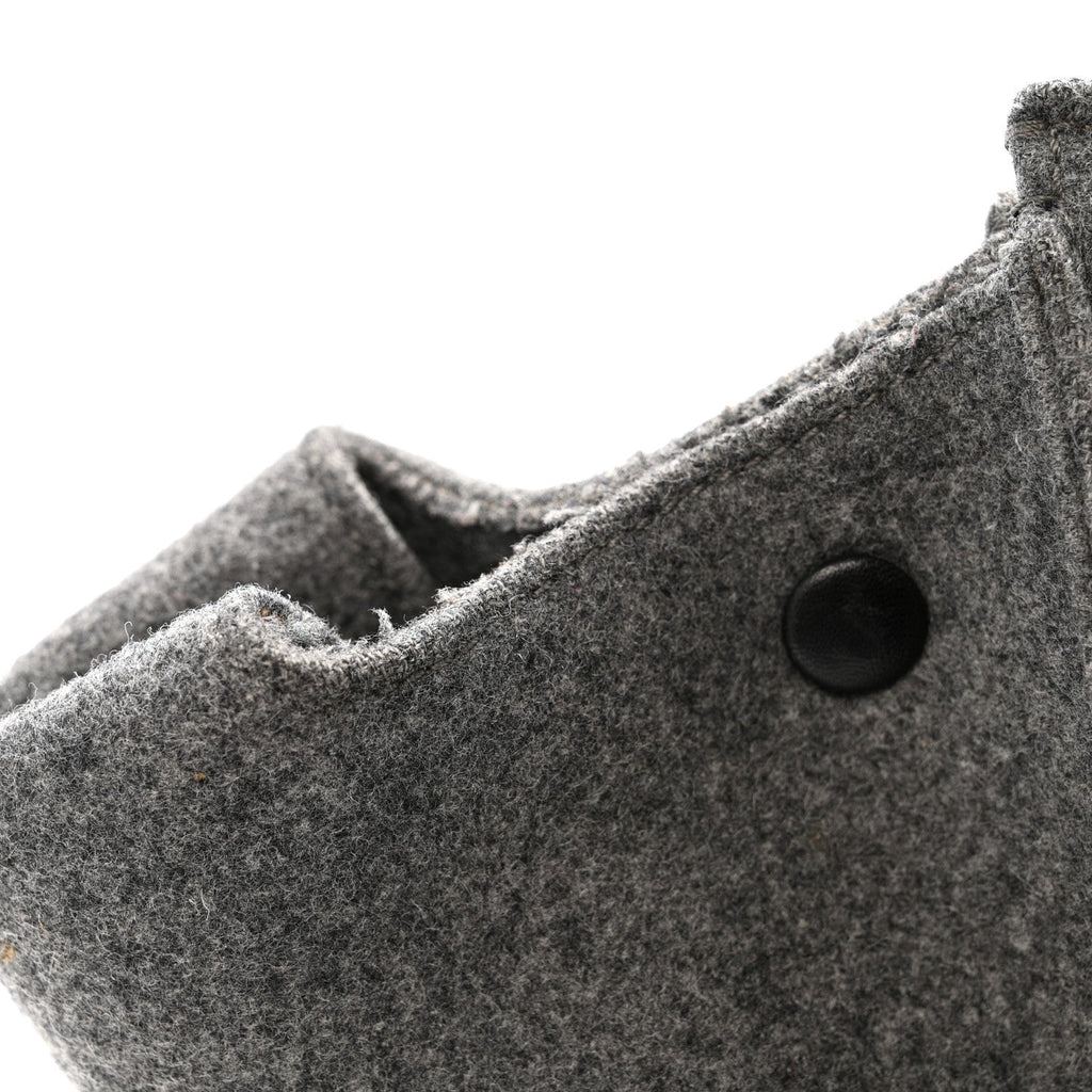 Felt Calfskin Medium Tie Knot Tote Grey Black