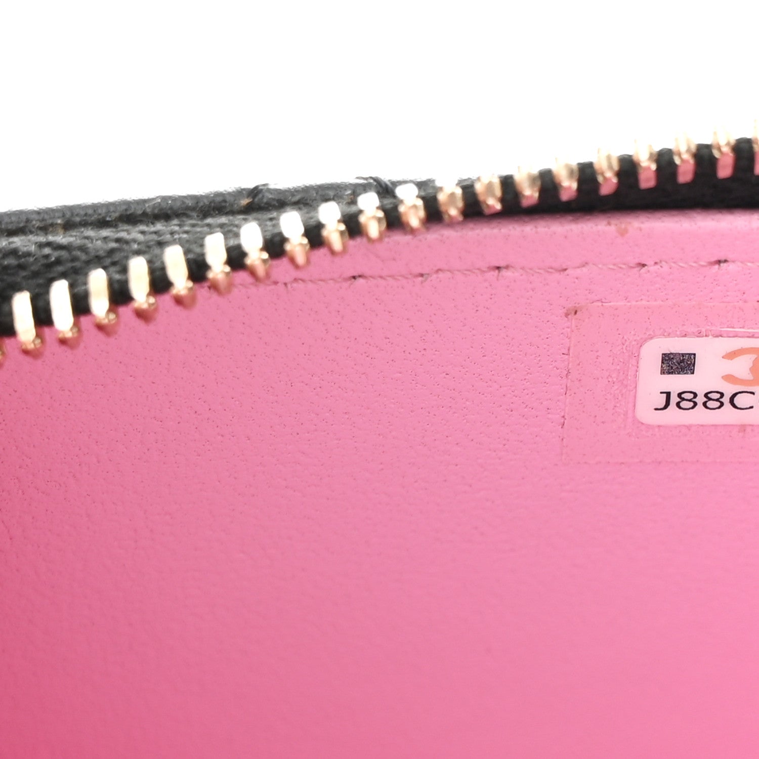 Lambskin Quilted Top Handle Mini Vanity Case With Chain Black Pink