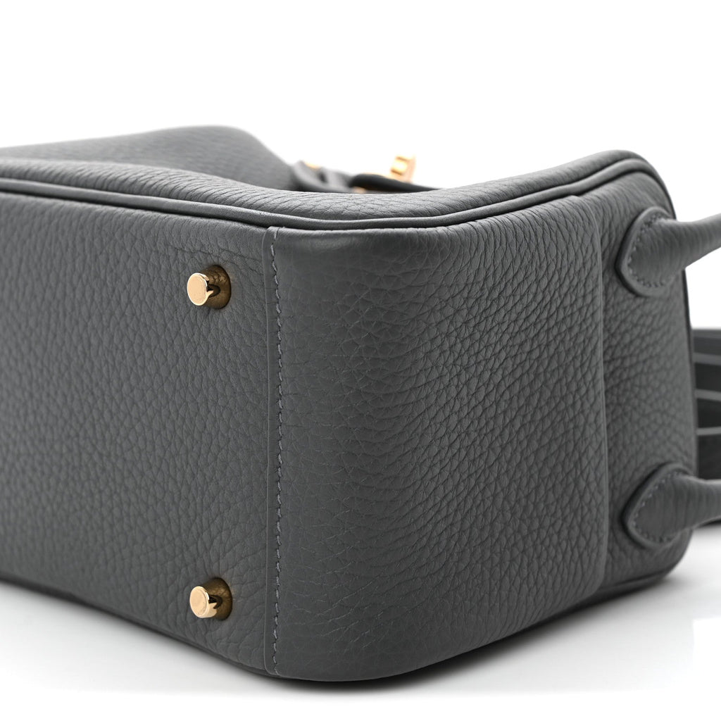 Taurillon Clemence Mini Lindy 20 Gris Misty