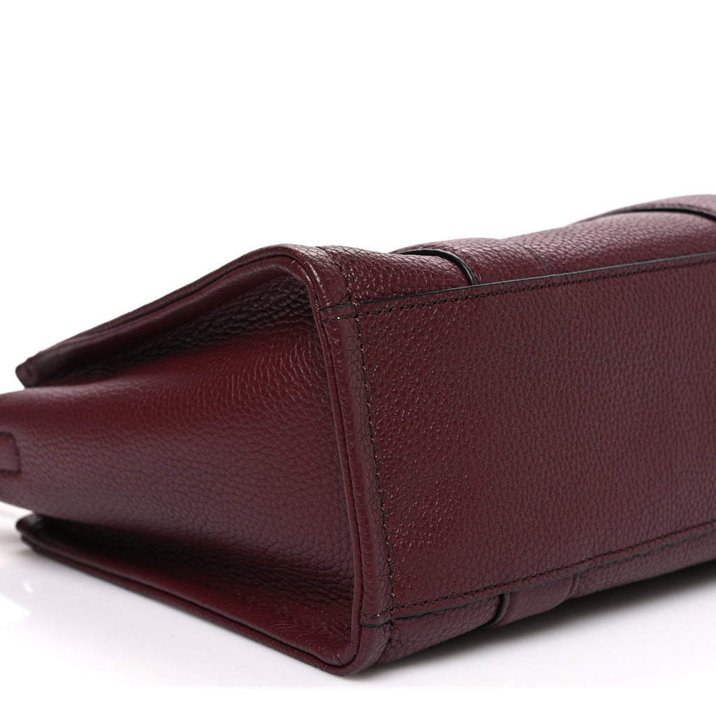 Grained Calfskin Small The Tote Bag Burgundy
