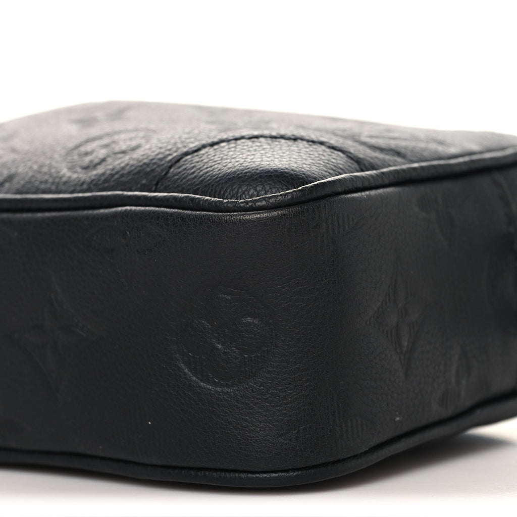 Calfskin Monogram Shadow Trocadero Wearable Wallet Black