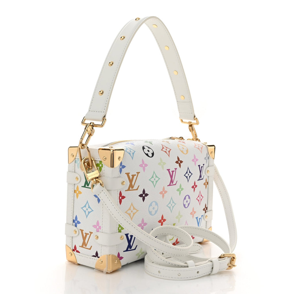LV x TM Cowhide Monogram Multicolor Side Trunk MM White