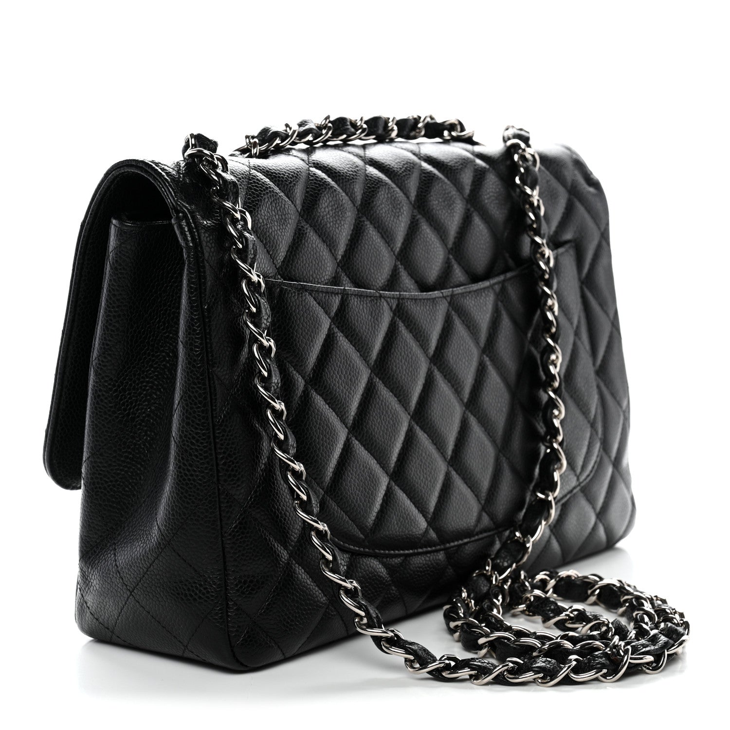 Caviar Quilted Jumbo Single Flap Black
