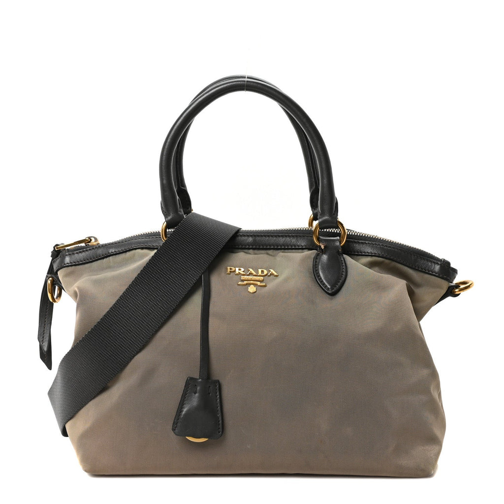 Tessuto Nylon Soft Calf Shopping Tote Ardesia