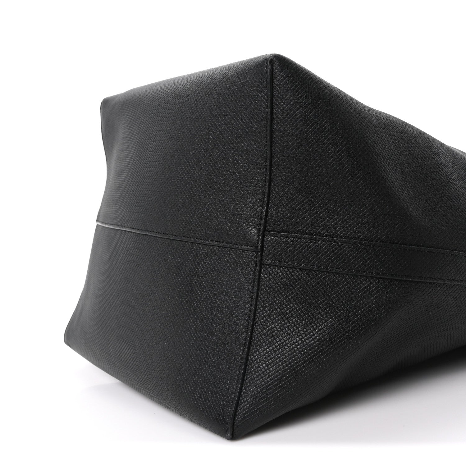 Grained Calfskin Large N/S Park Tote Black