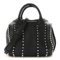 Calfskin Studded Rockie Matte Black Rhodium Hardware