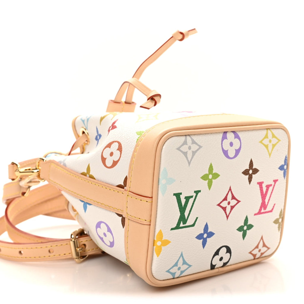 LV X TM Monogram Multicolor Nano Noe NV White