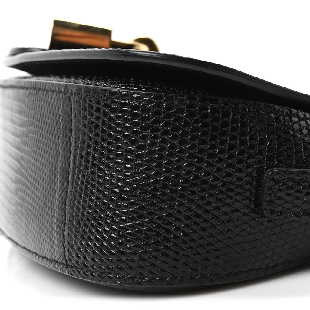 Lizard Tabou Clutch On Strap Black
