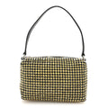 Mesh Crystal Rhinestone Mini Heiress Pouch Porcelain