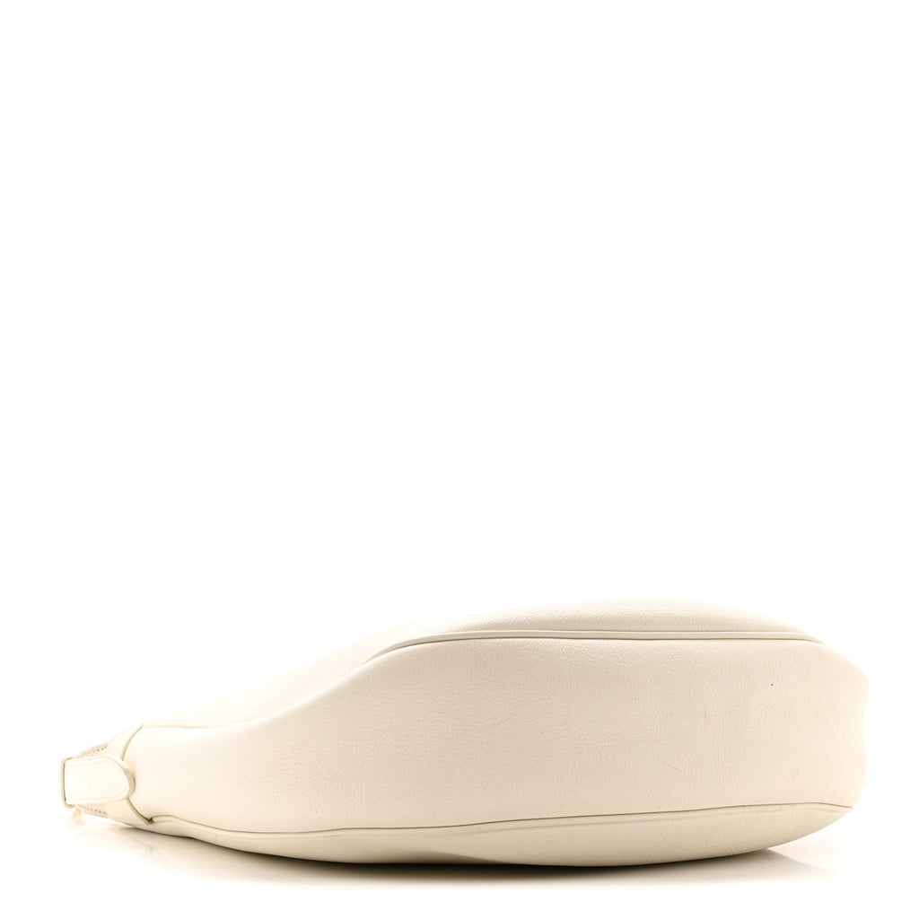 Supple Calfskin Cuir Triomphe Heloise Shoulder Bag White