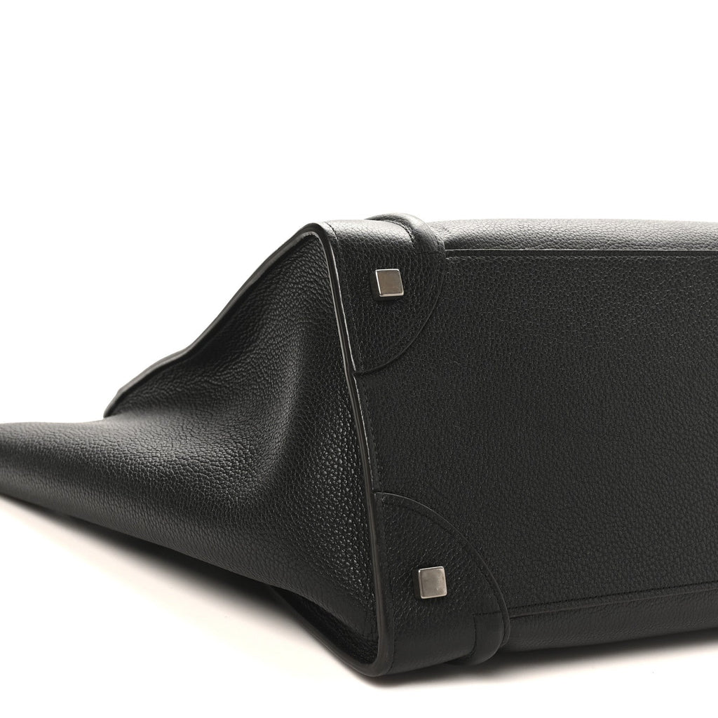 Drummed Calfskin Mini Luggage Black