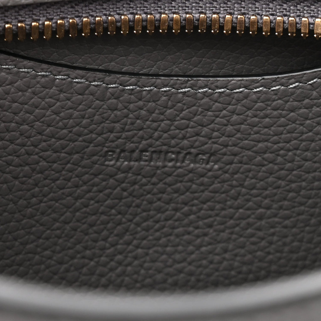 Grained Calfskin Neo Classic Gold Hardware Mini City Dark Grey