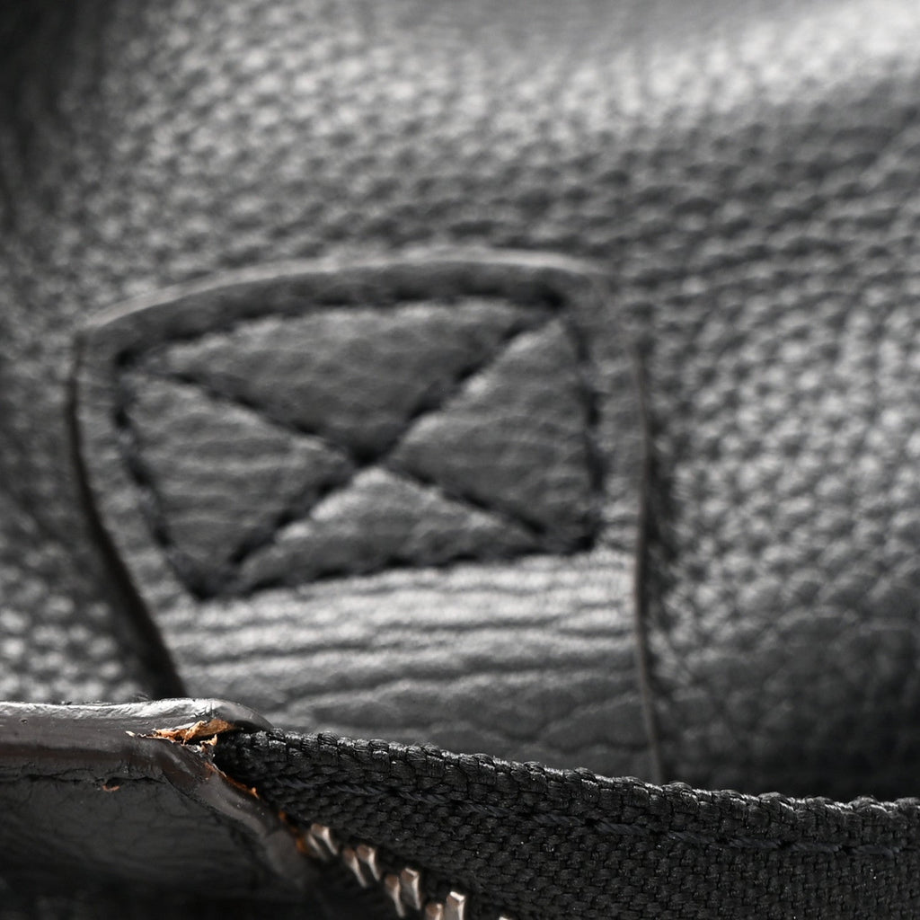 Drummed Calfskin Mini Luggage Black