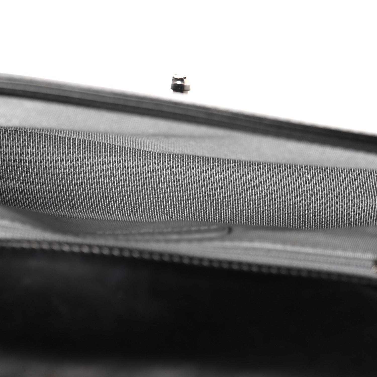 Glazed Calfskin Medium Boy Flap Black