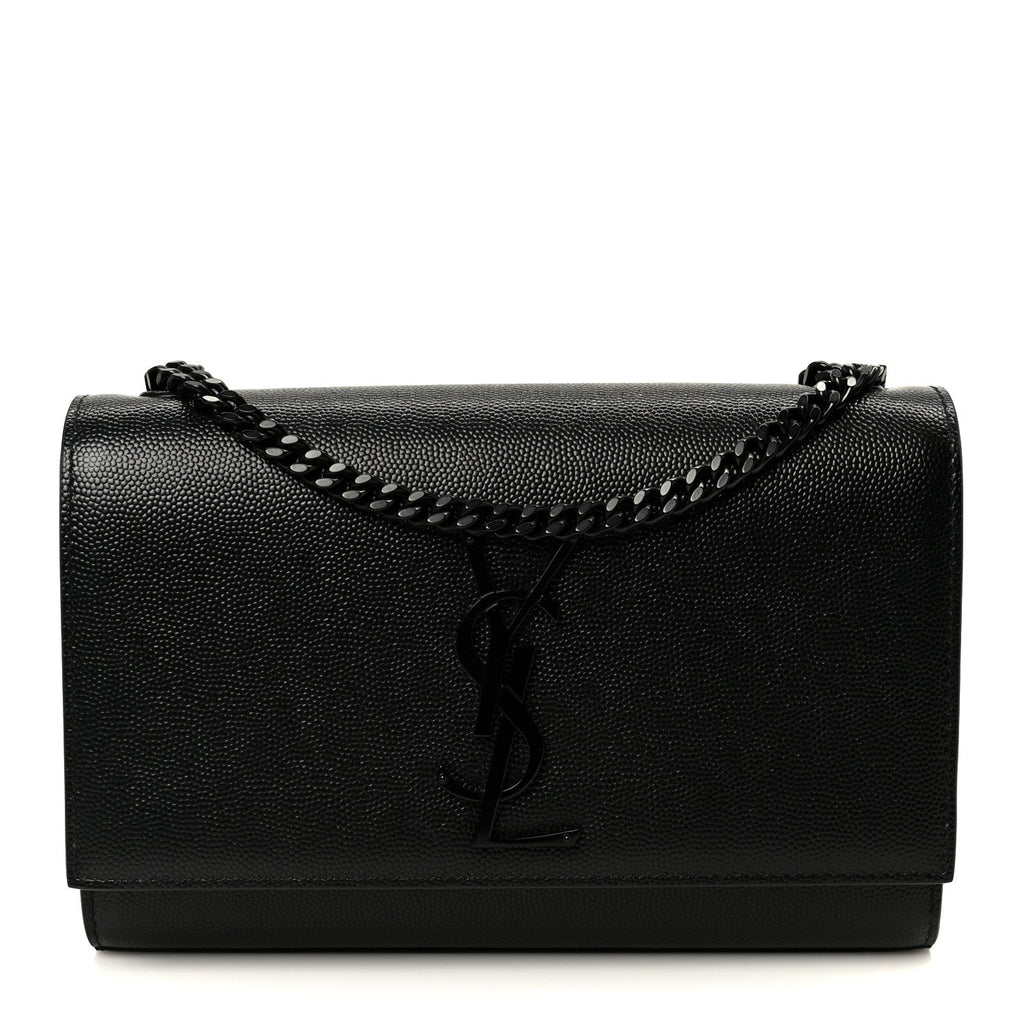 Grain De Poudre Small Classic Monogram Monochrome Kate Satchel Black