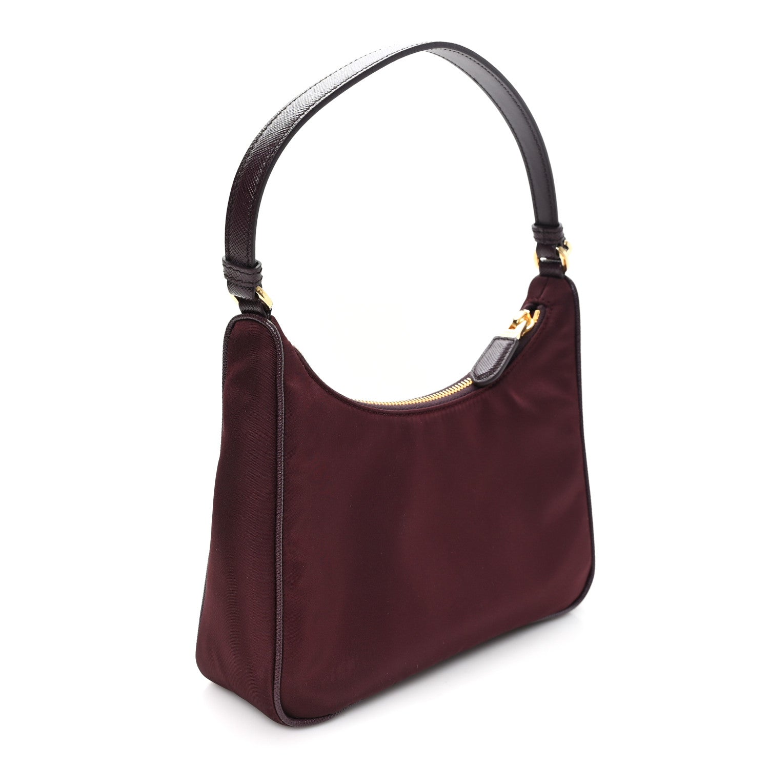 Tessuto Nylon Saffiano Mini Re-Edition 2005 Bag Bordeaux