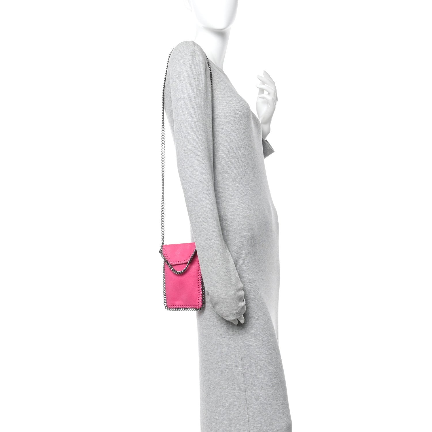 Shaggy Deer Phone Holder Crossbody Hot Pink
