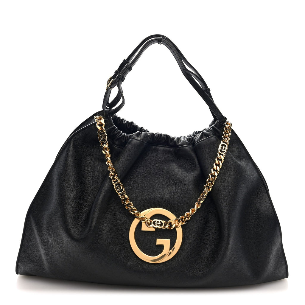 Calfskin Large Blondie Tote  Black