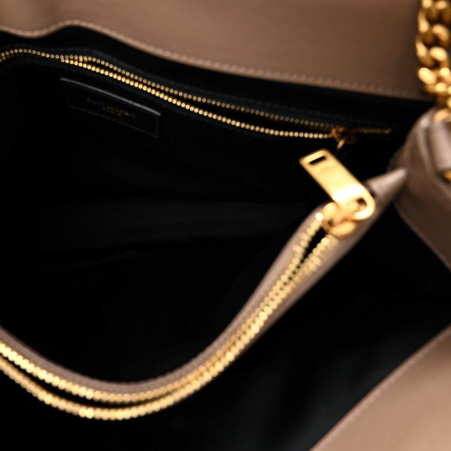 Calfskin Y Quilted Monogram Medium Loulou Chain Satchel Dark Beige