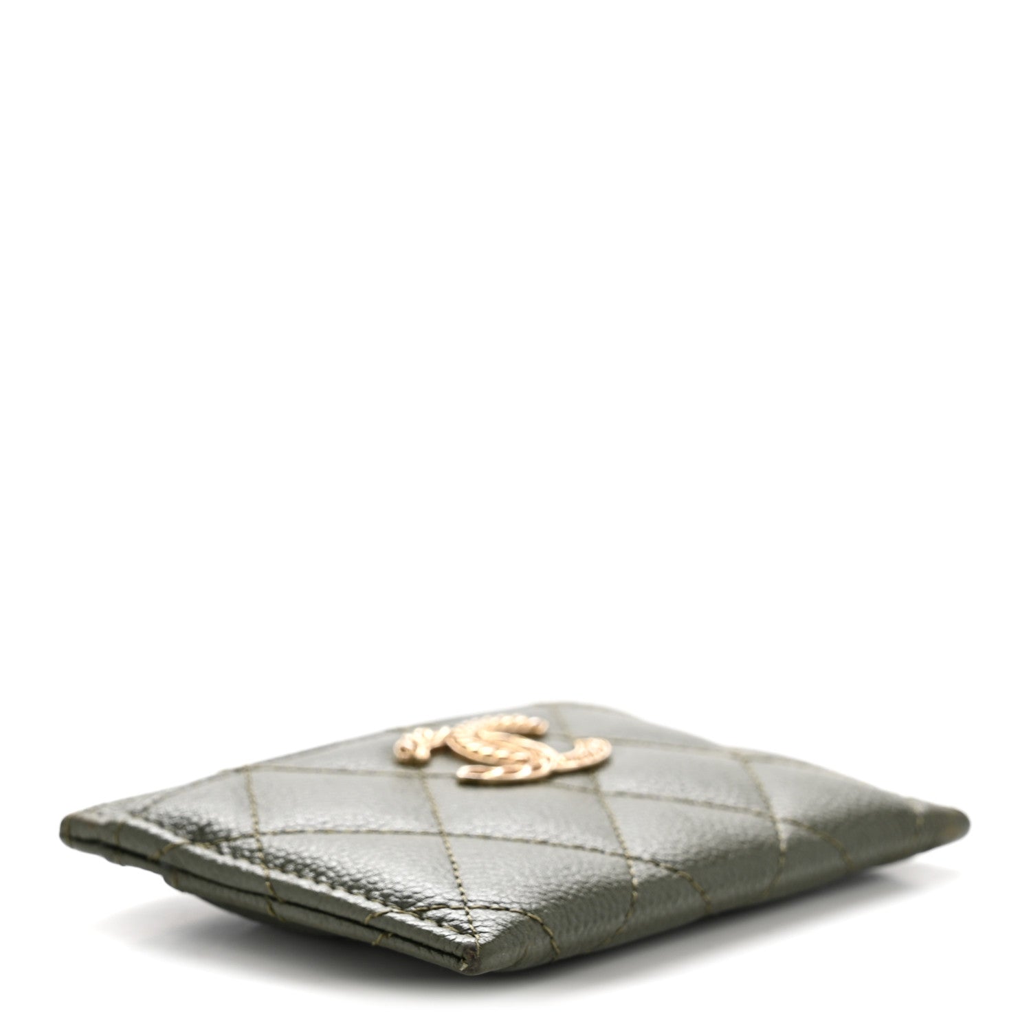 Caviar Quilted Multi Chain  Holder Khaki