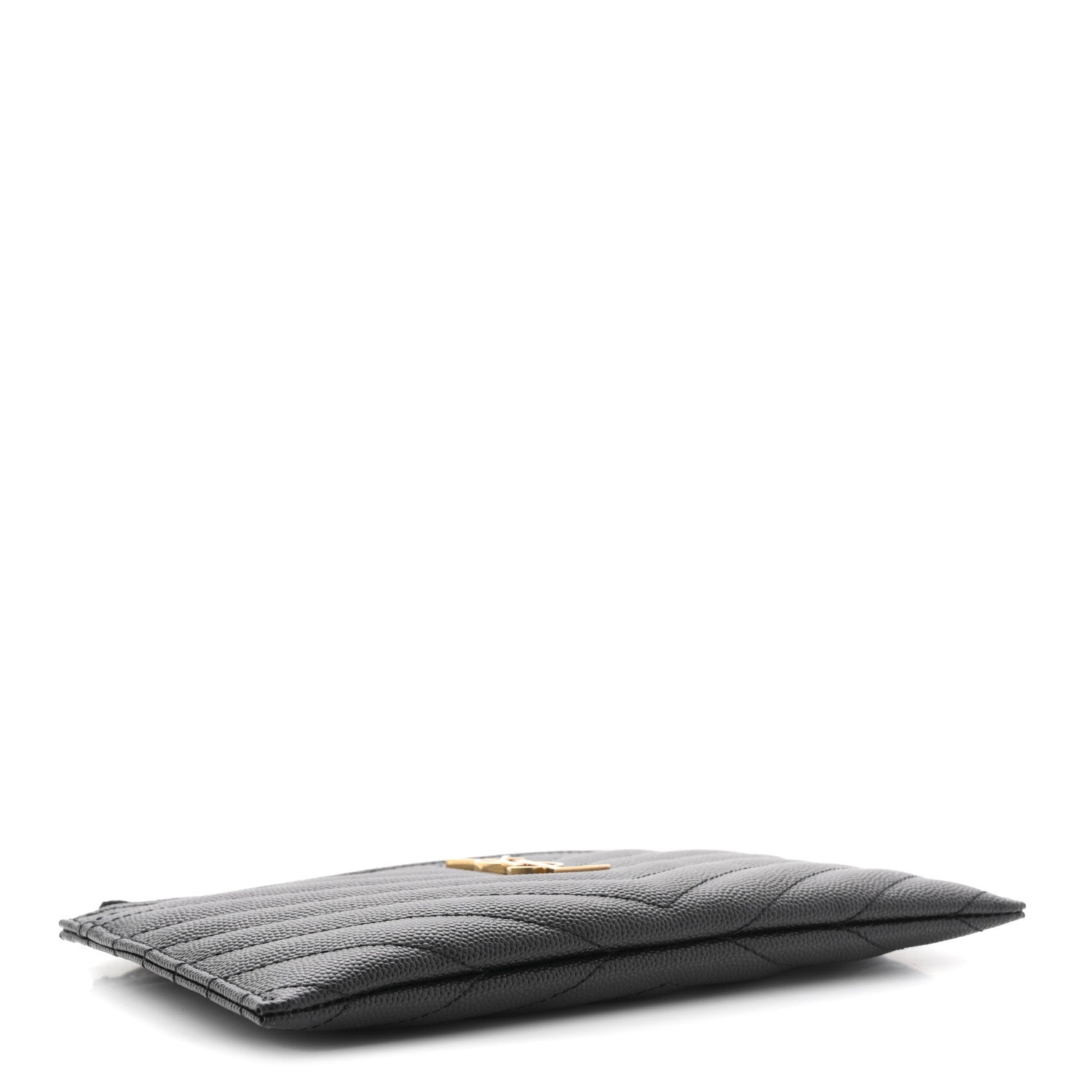 Grain De Poudre Chevron Monogram Bill Pouch Black