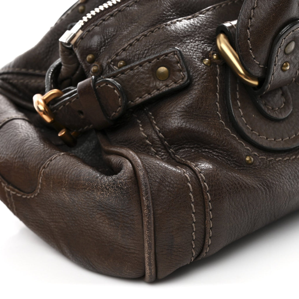 Calfskin Medium Paddington Satchel Chocolate