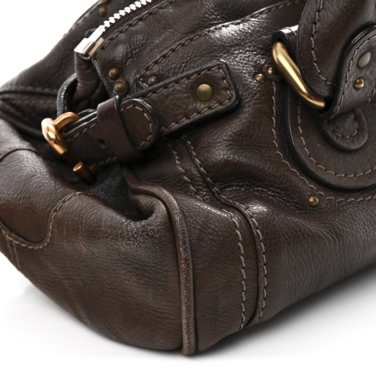 Calfskin Medium Paddington Satchel Chocolate
