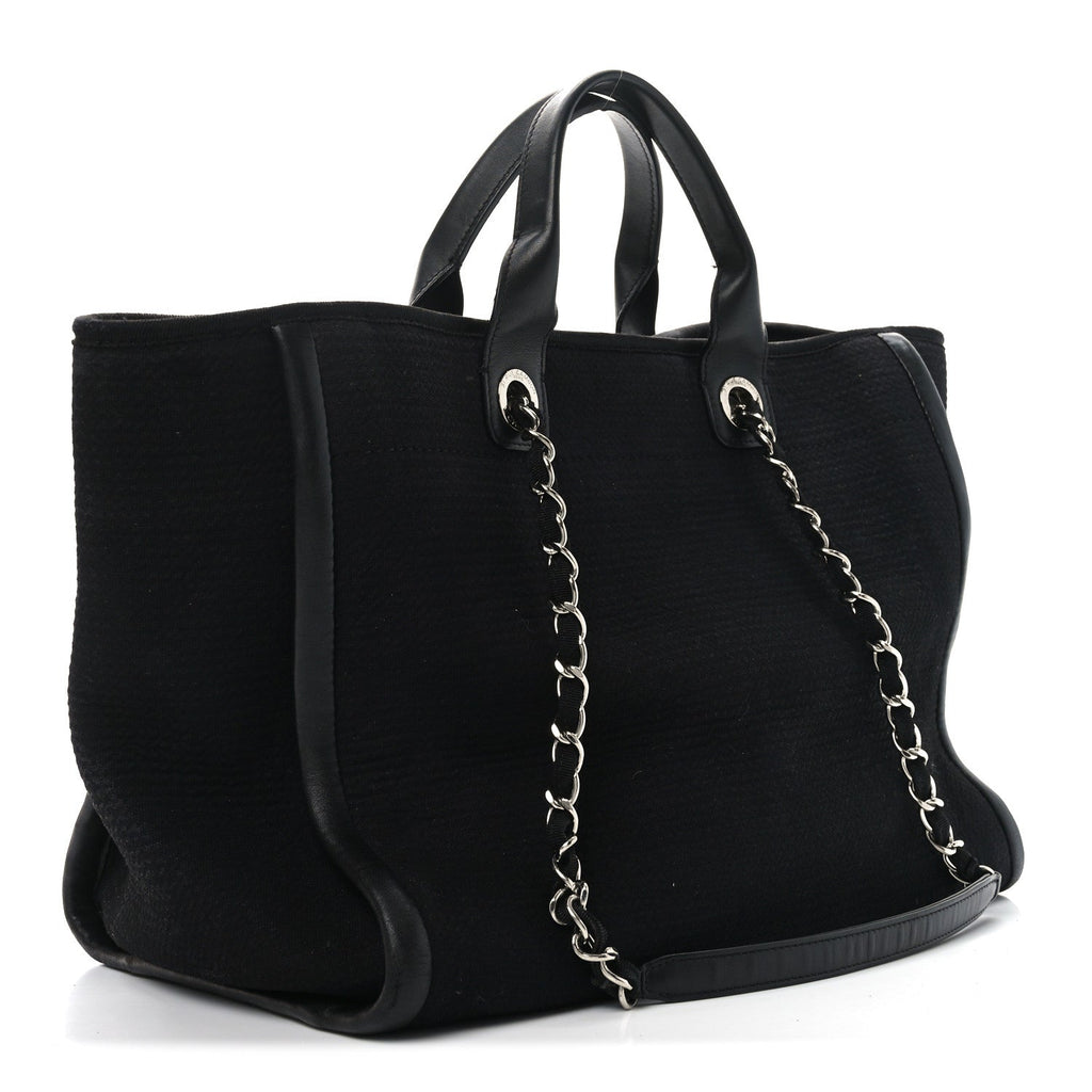 Canvas Medium Deauville Tote Black
