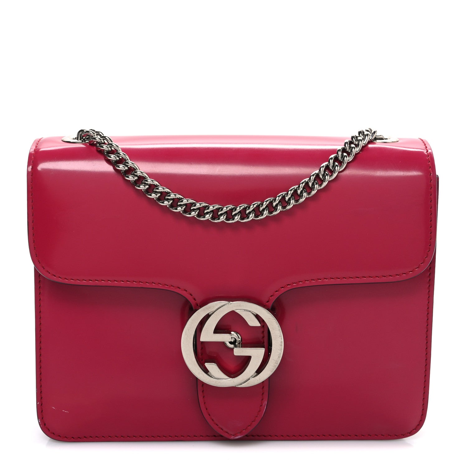 Shade Lux Calfskin Small Interlocking G Shoulder Bag Petunia
