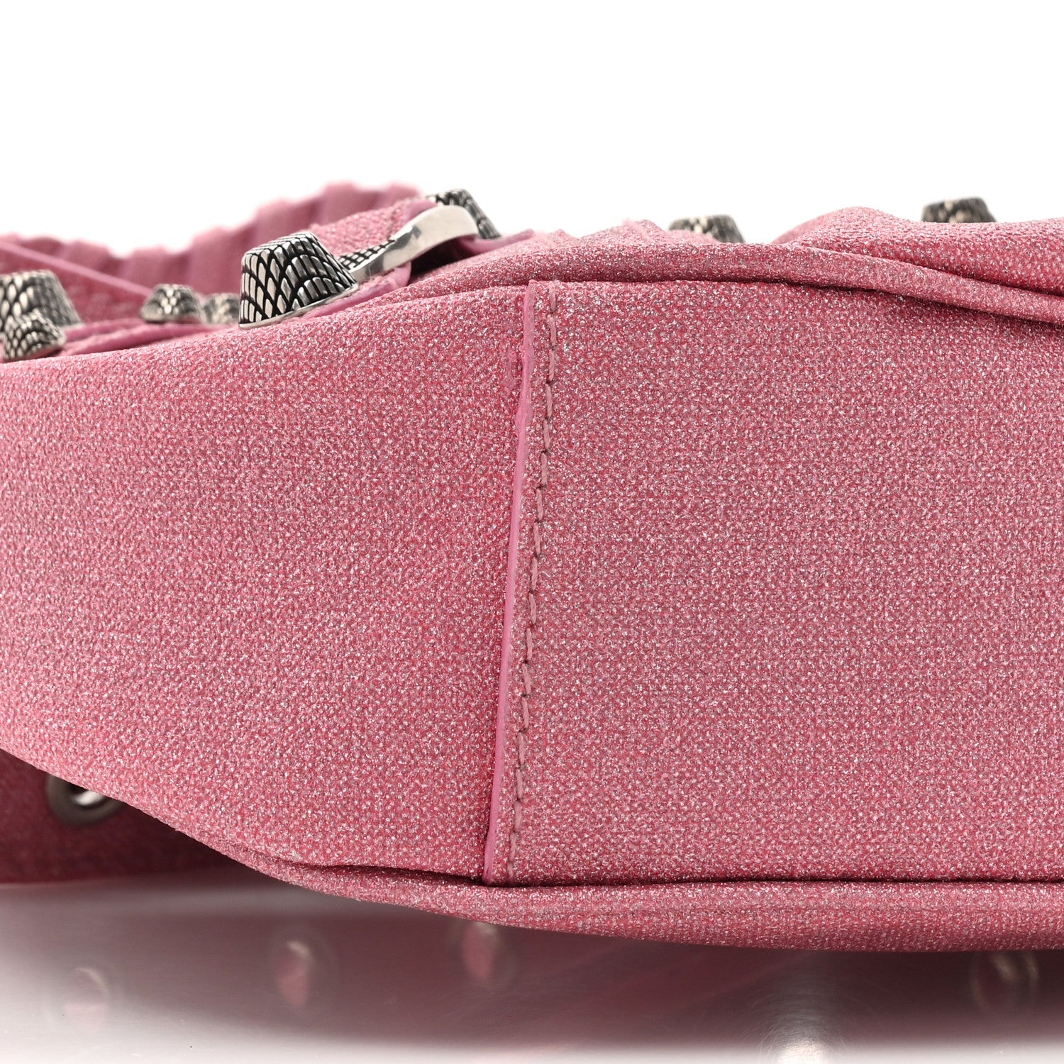 Sparkling Fabric Le Cagole Shoulder Bag XS Sweet Pink