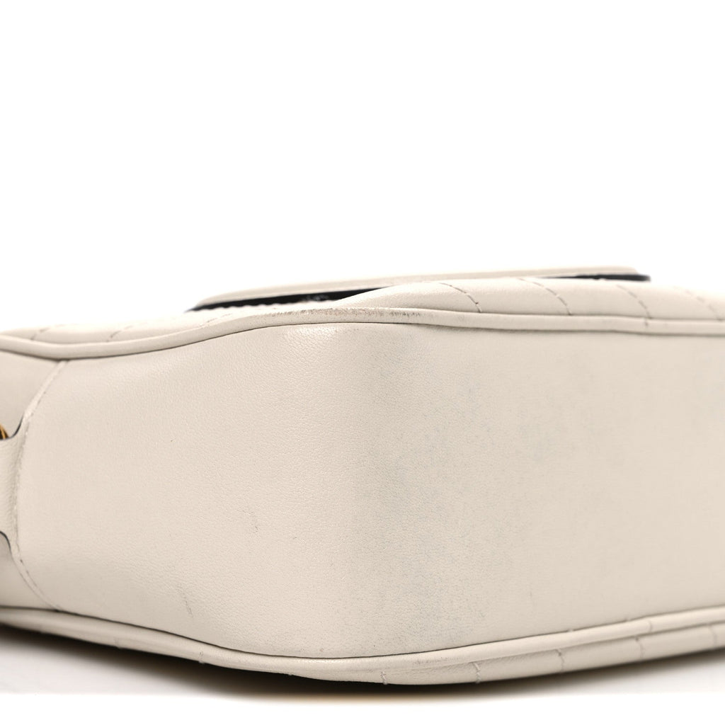 Sakai Be Green Calfskin Diagonal Stitched Small Blondie Shoulder Bag Mystic White