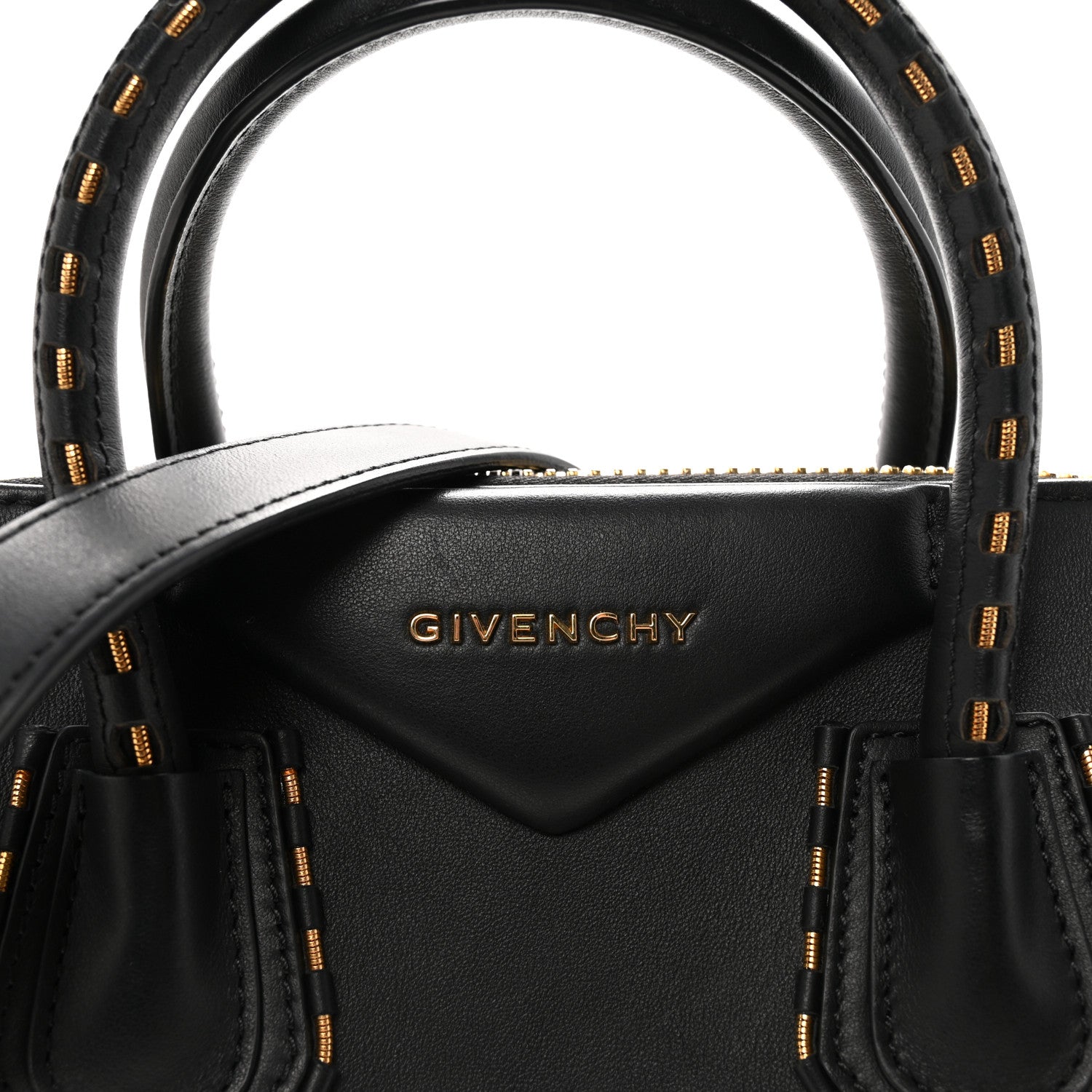 Calfskin Chain Detail Small Antigona Black