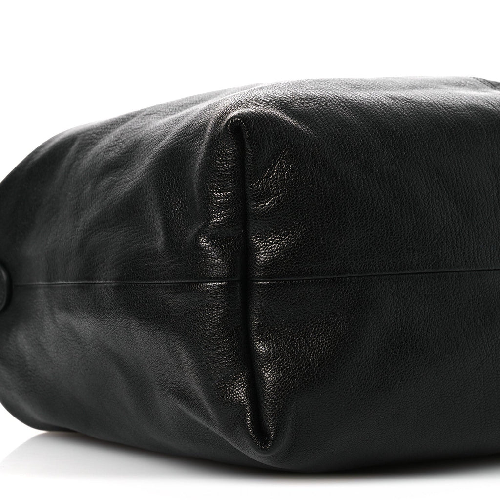Grained Calfskin Medium Brea Crossbody Bag Black