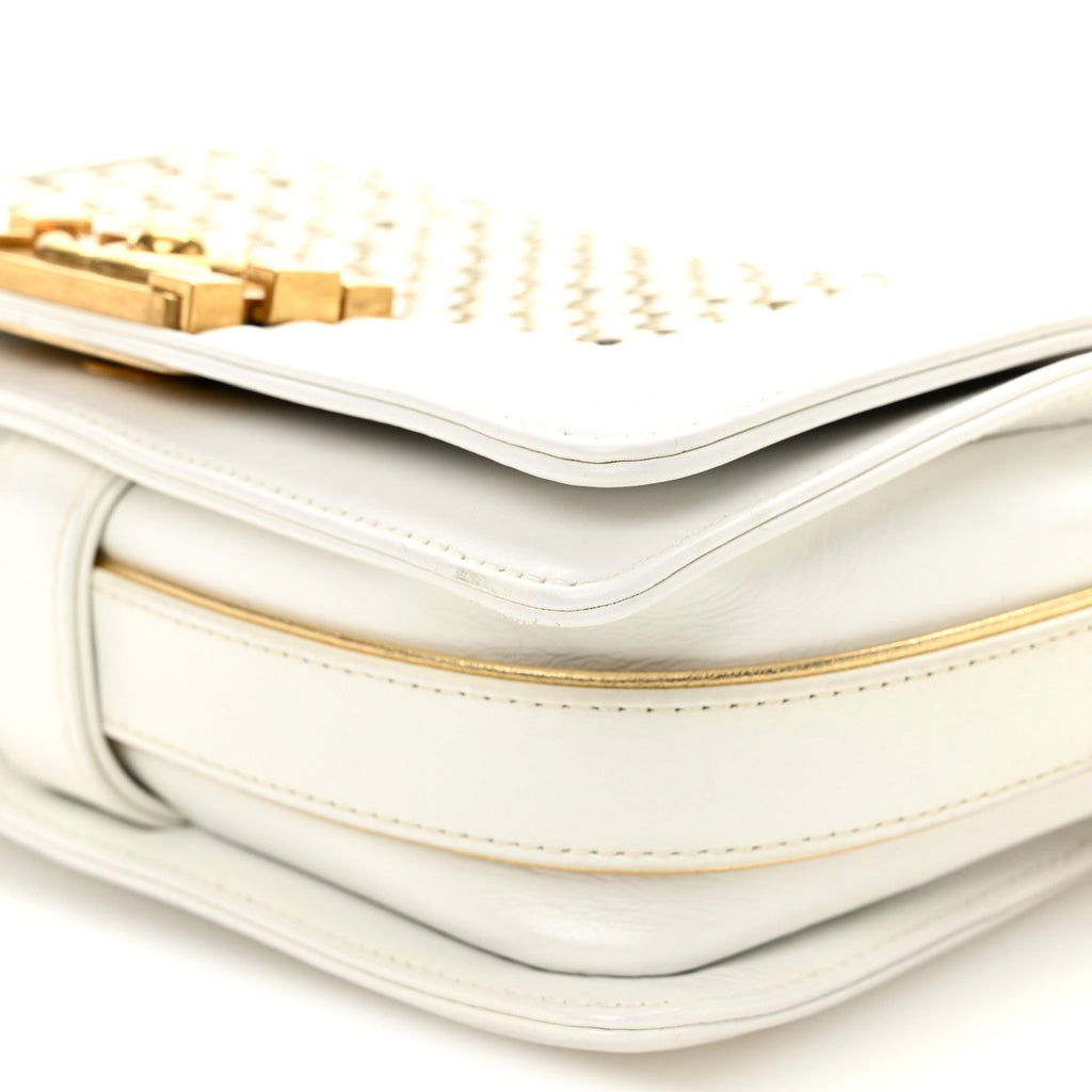 Sheepskin Braided Small Boy Reverso Flap White