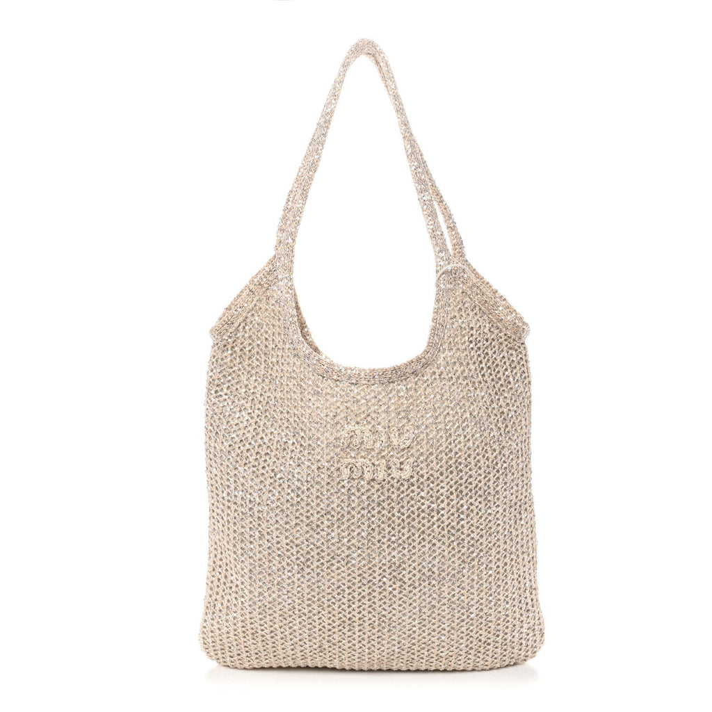 Sequin Mesh Ivy Bag Cipria