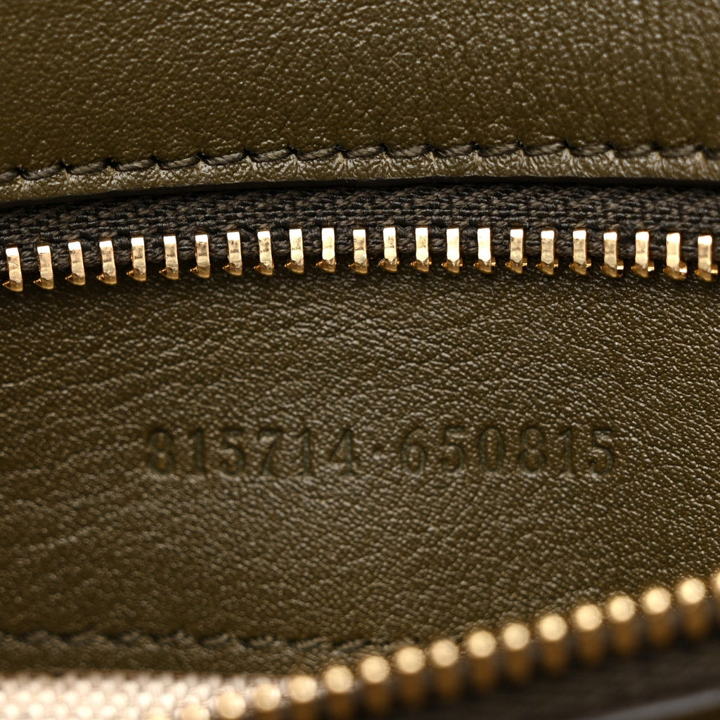 Roxy Calfskin Medium Blondie Top Handle Bag Forest Green