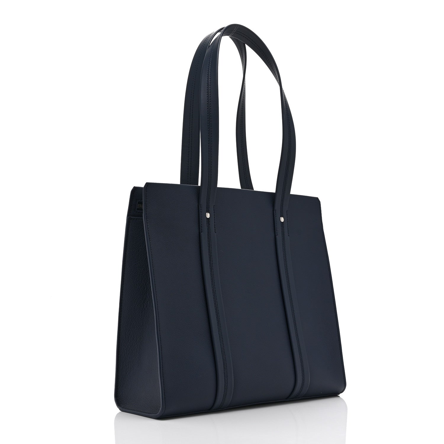 Grained Calfskin LV Aerogram Tote Navy