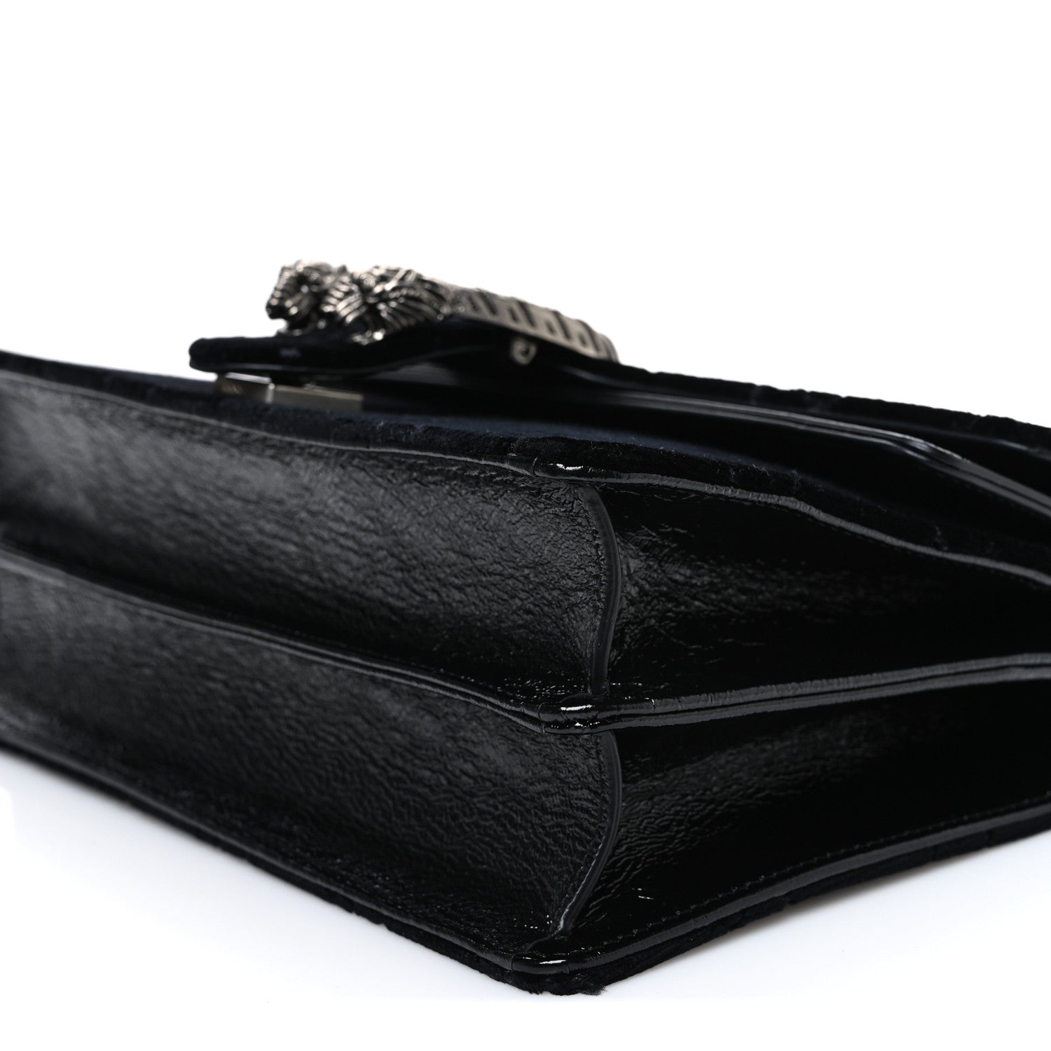 Velvet GG Monogram Small Dionysus Shoulder Bag Black