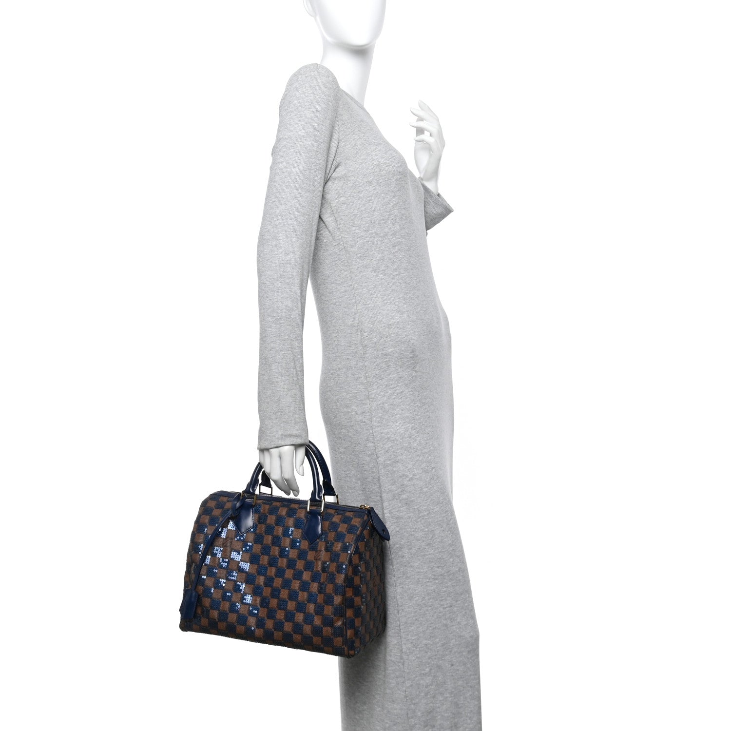 Damier Paillettes Speedy 30 Blue