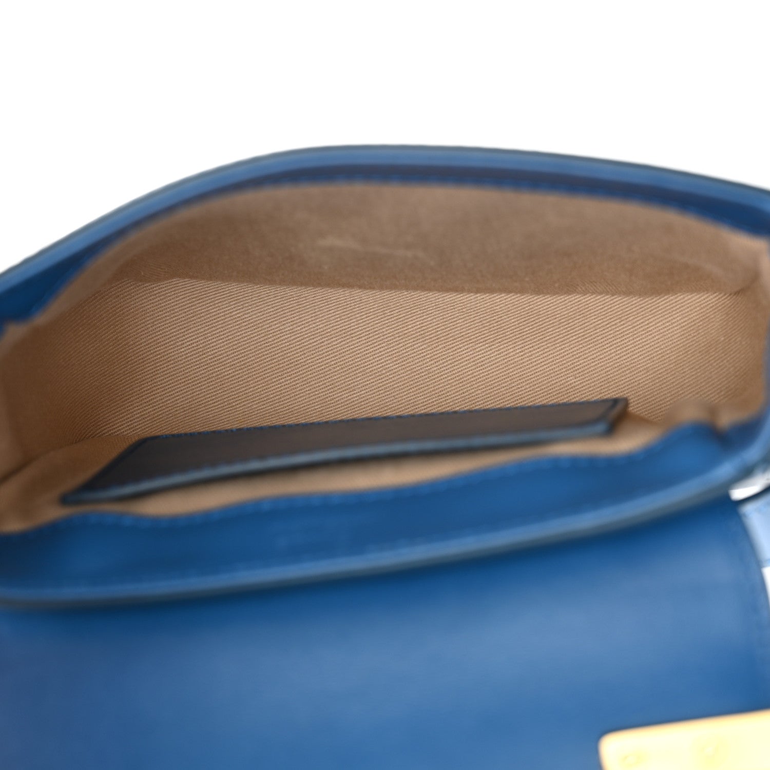 Shiny Calfskin Suede Mini C Bag Smoky Blue